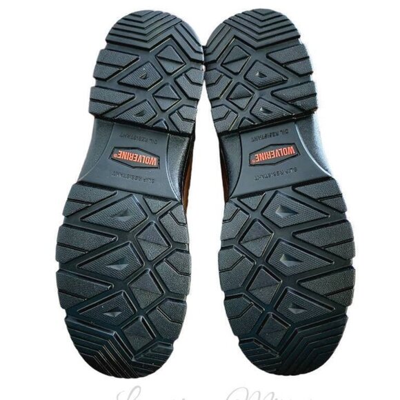 Wolverine Chainhand Ep Work Safety Leather Boots Midcalf Brown Lace Up Men's 12M - Picture 9 of 11